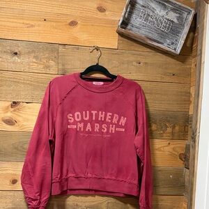 Southern Marsh Women's Crimson Crew Neck Sweater